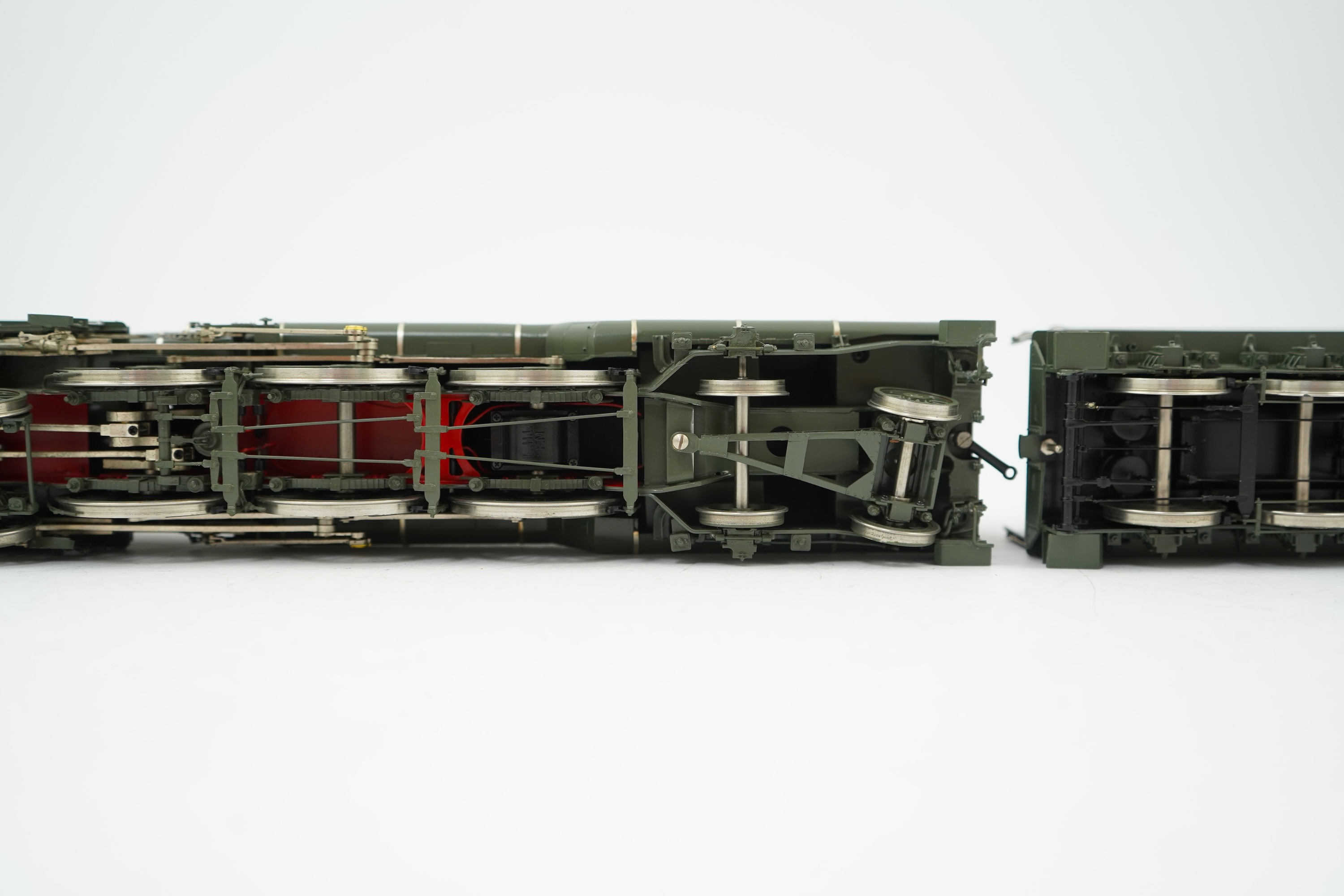An 0 Gauge L.H. Loveless & Co. by F M Models, model of LNER Class W1 ‘Hush Hush’ 10000, 4-6-4 streamlined tender locomotive, powered for two rail operation, with original box.